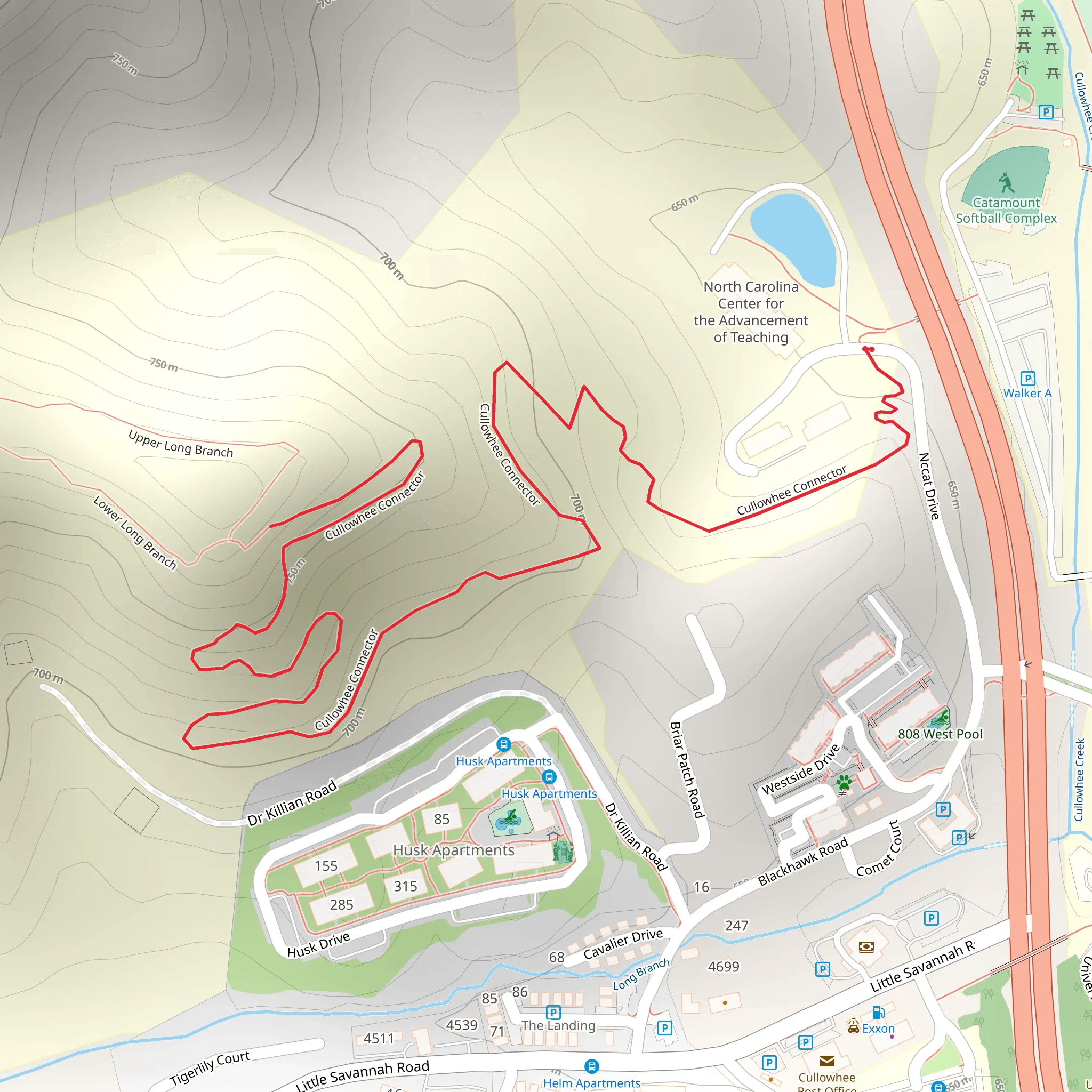 Cullowhee Connector Walk mobile static map