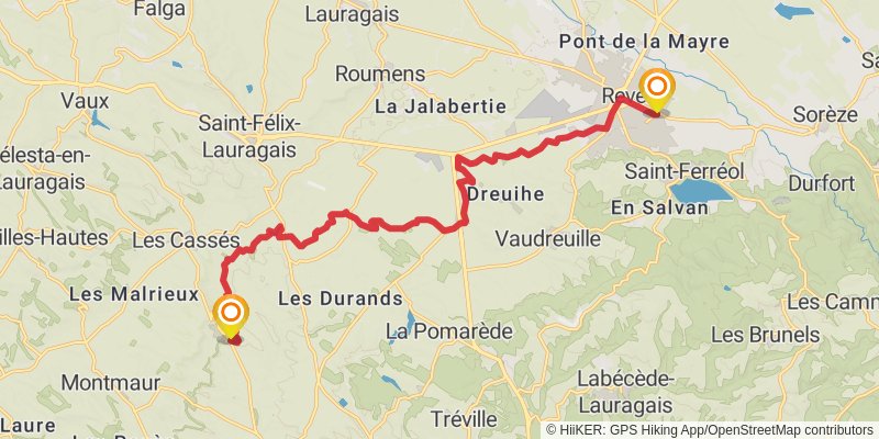 Camino Menton-Candanchu via Arles stage 42 Map
