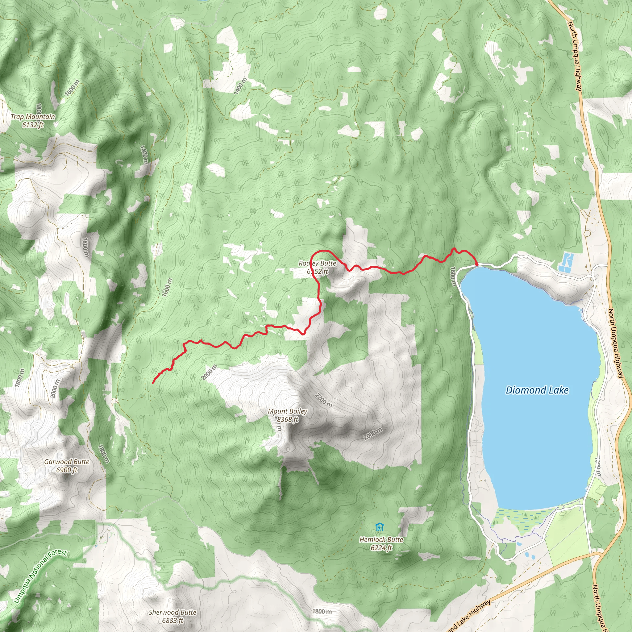 Rodley Butte Trail mobile static map