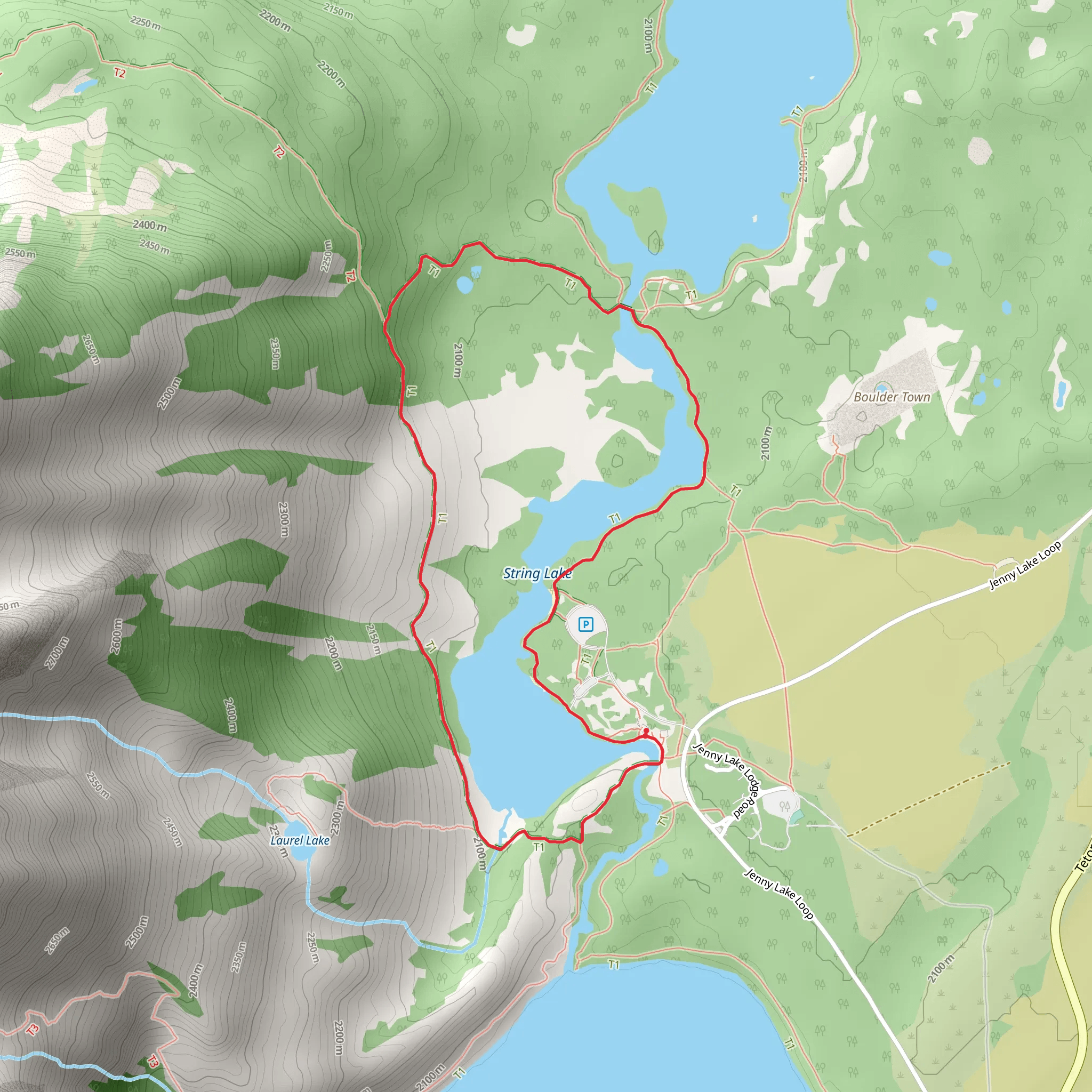 String Lake Trail mobile static map