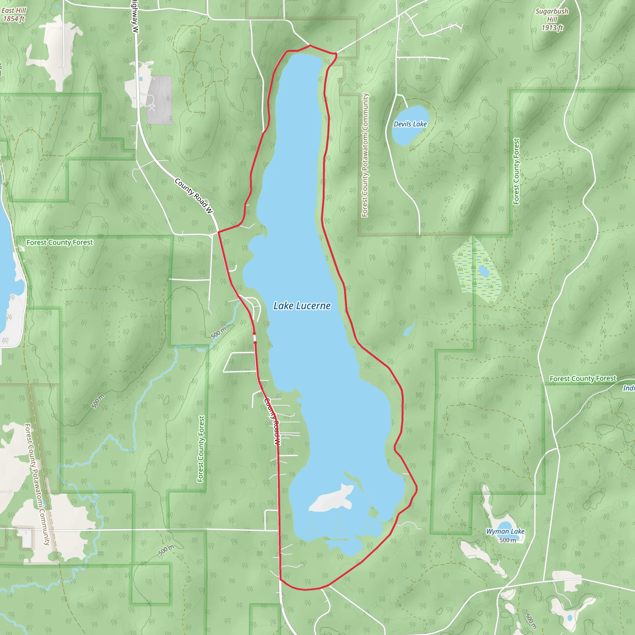 Lake Lucerne Loop mobile static map