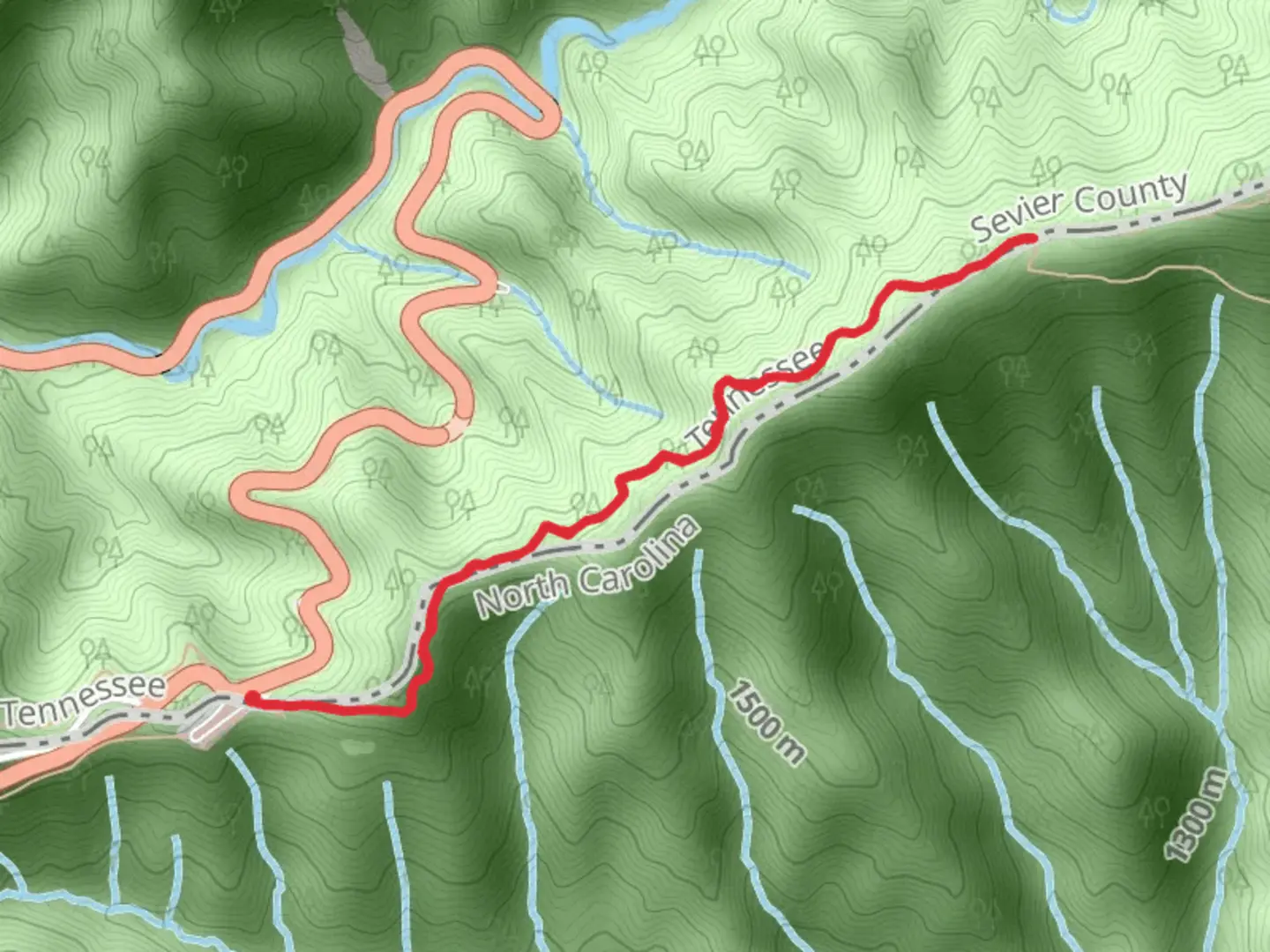 An image depicting the trail Appalachian Trail from Newfound Gap and its surrounding area.