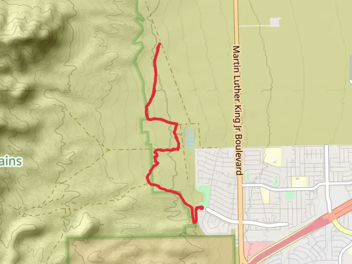 An image depicting the trail Lazy Cow - Chuck Heinrich Park and its surrounding area.