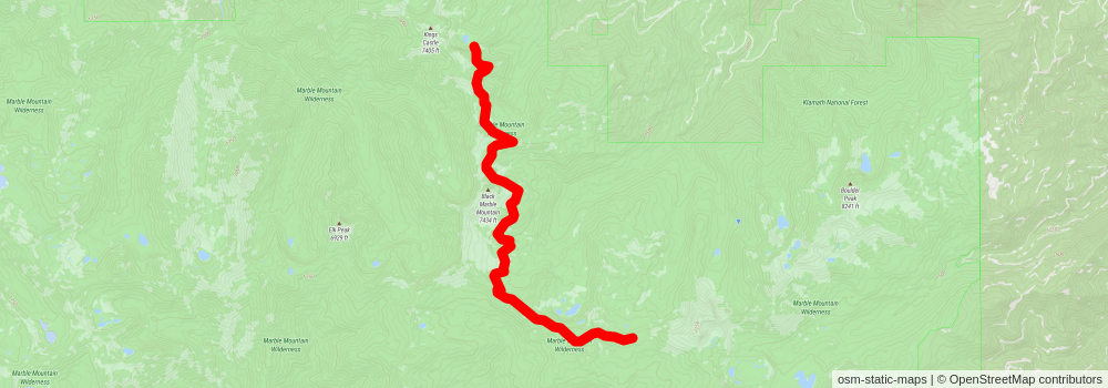 American Perimeter Trail - California Primary stage 7 Map
