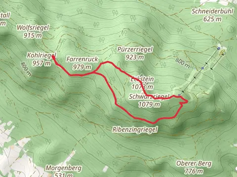 Bärenriegel, Eckstein and Ahornriegel Loop via Baierweg