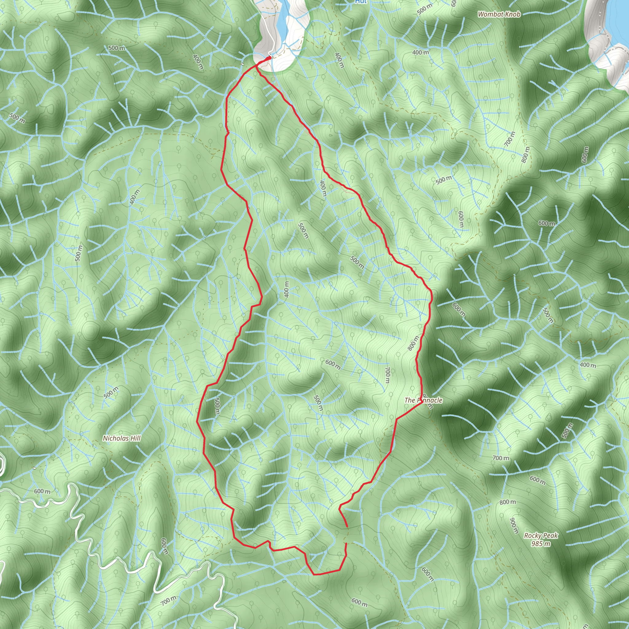 Jerusalem Creek Pinnacle Circuit mobile static map