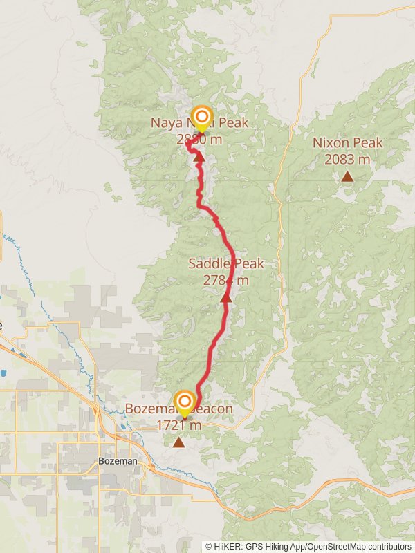 Baldy Mountain, Bridger Peak, Saddle Peak, Naya Nuki, Sacagawea Peak and Fairy Lake Access Trail