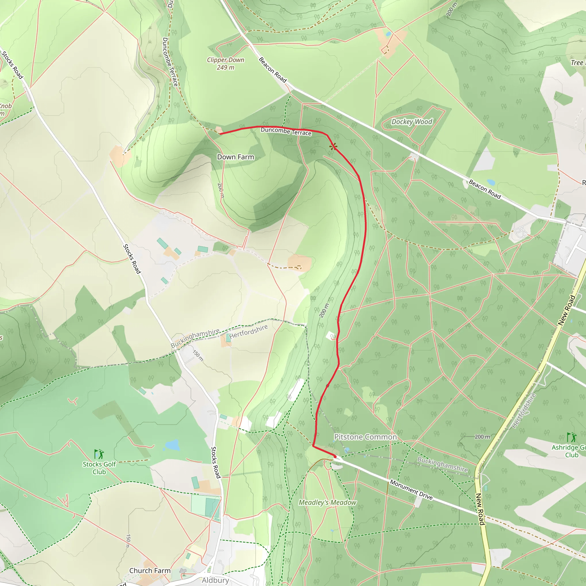 Pitstone Common Walk mobile static map