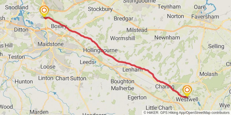 Pilgrims Way stage 7 Map
