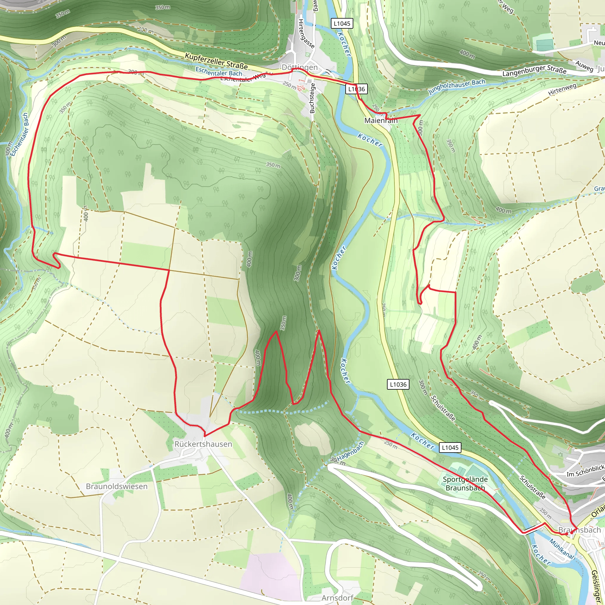 River Kocher via Kochersteig mobile static map
