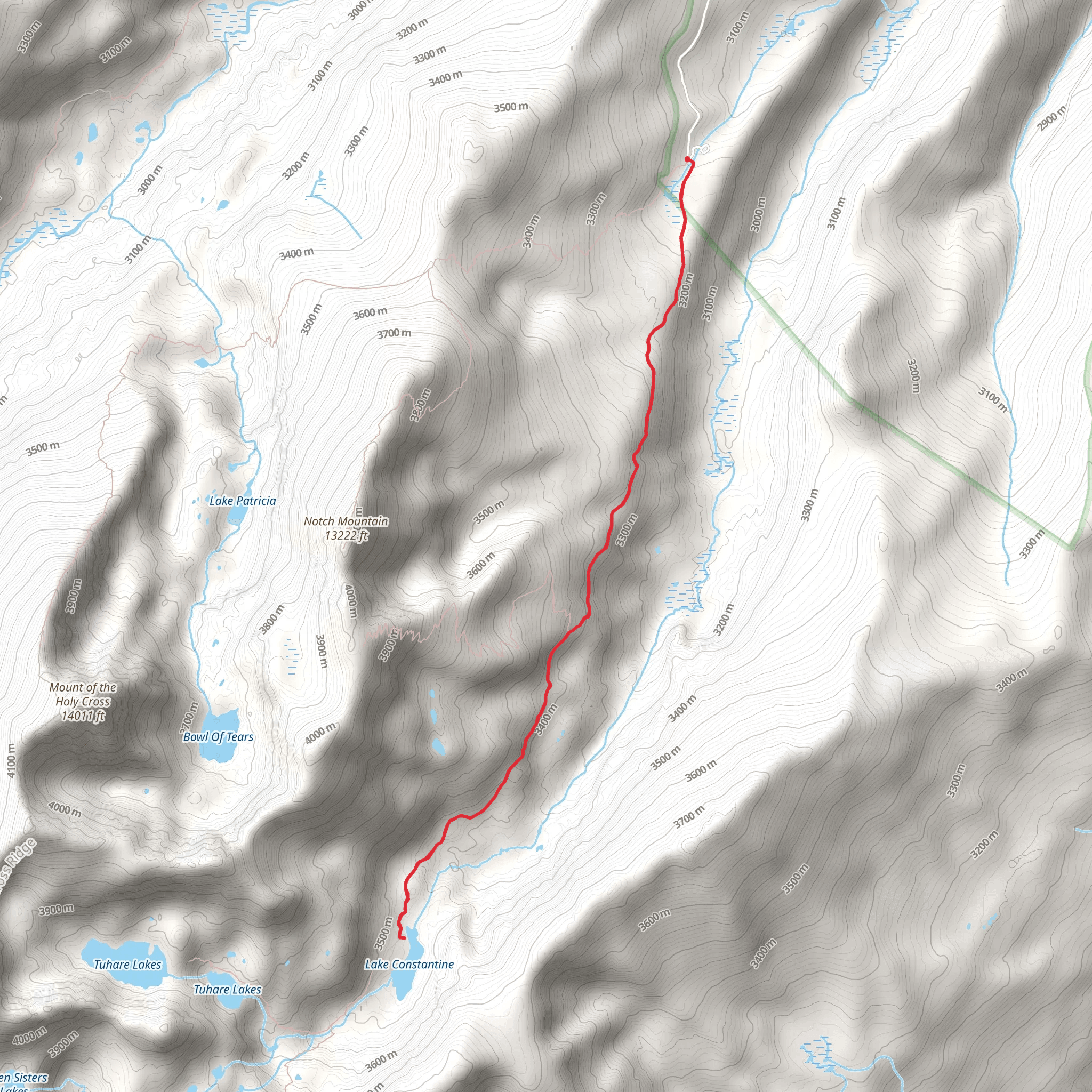 Lake Constantine and Fall Creek Trail mobile static map