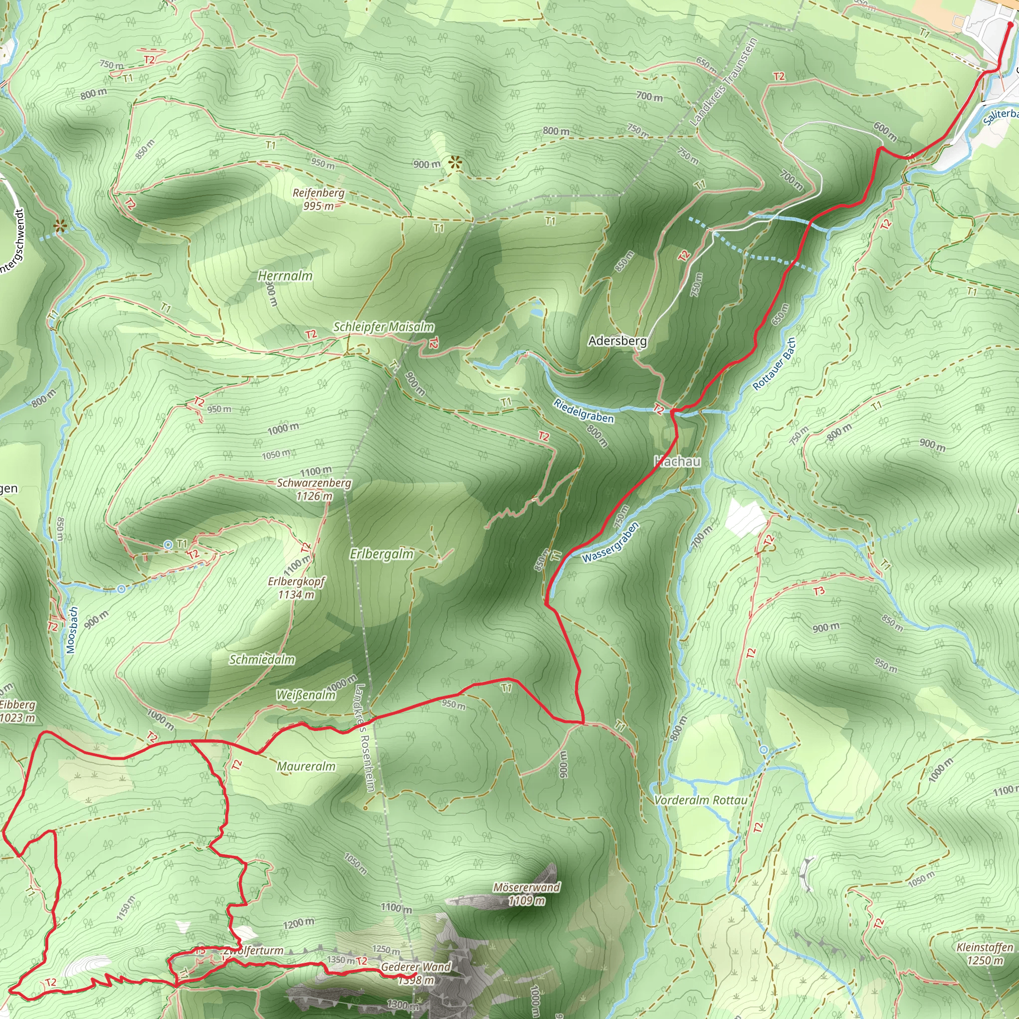 Gederer Wand via Genial Vital mobile static map