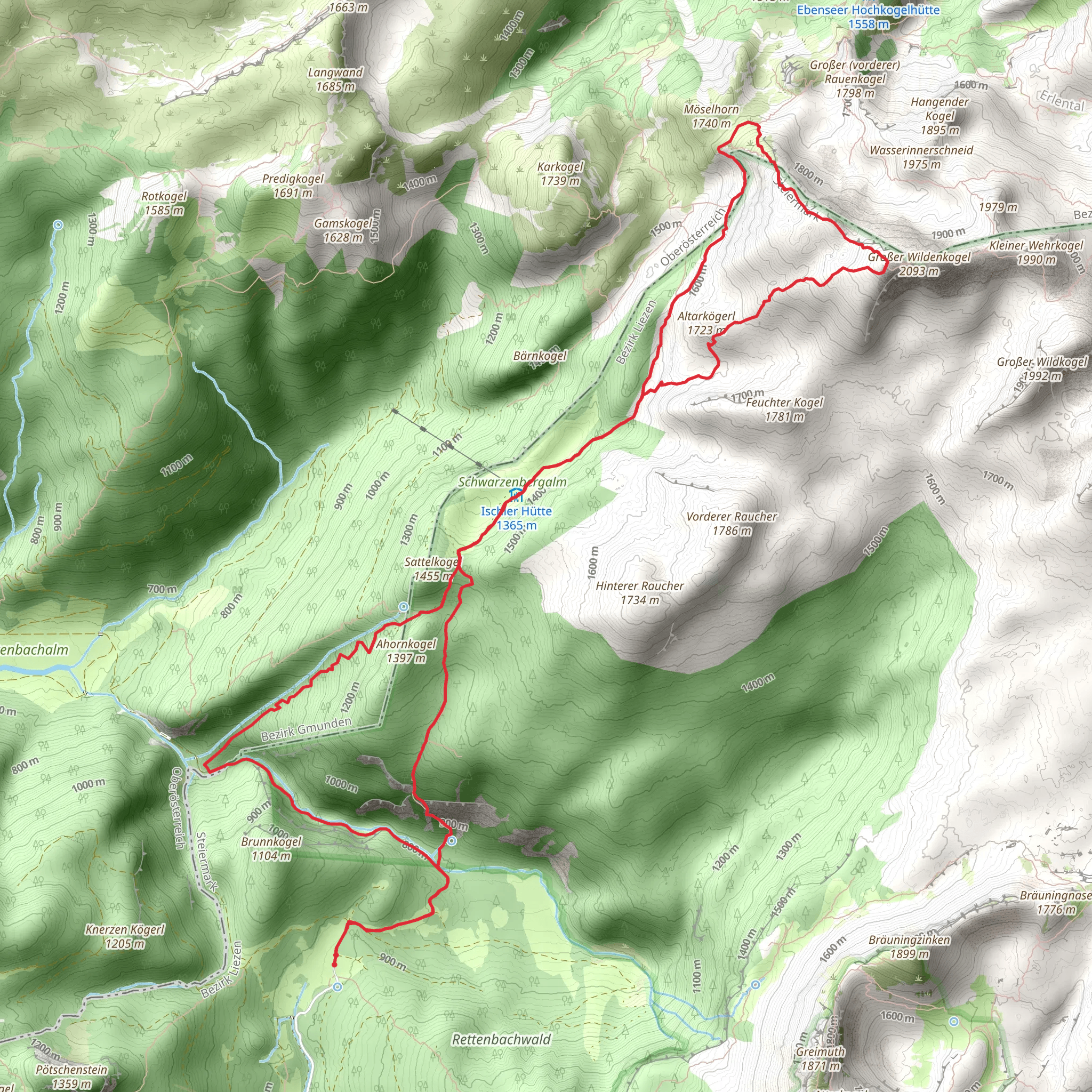 Schönberg Mountain Tour mobile static map