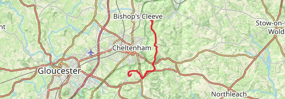 Cotswold Way 11-Day Moderate Tour (Hillwalk Tours) stage 3 Map