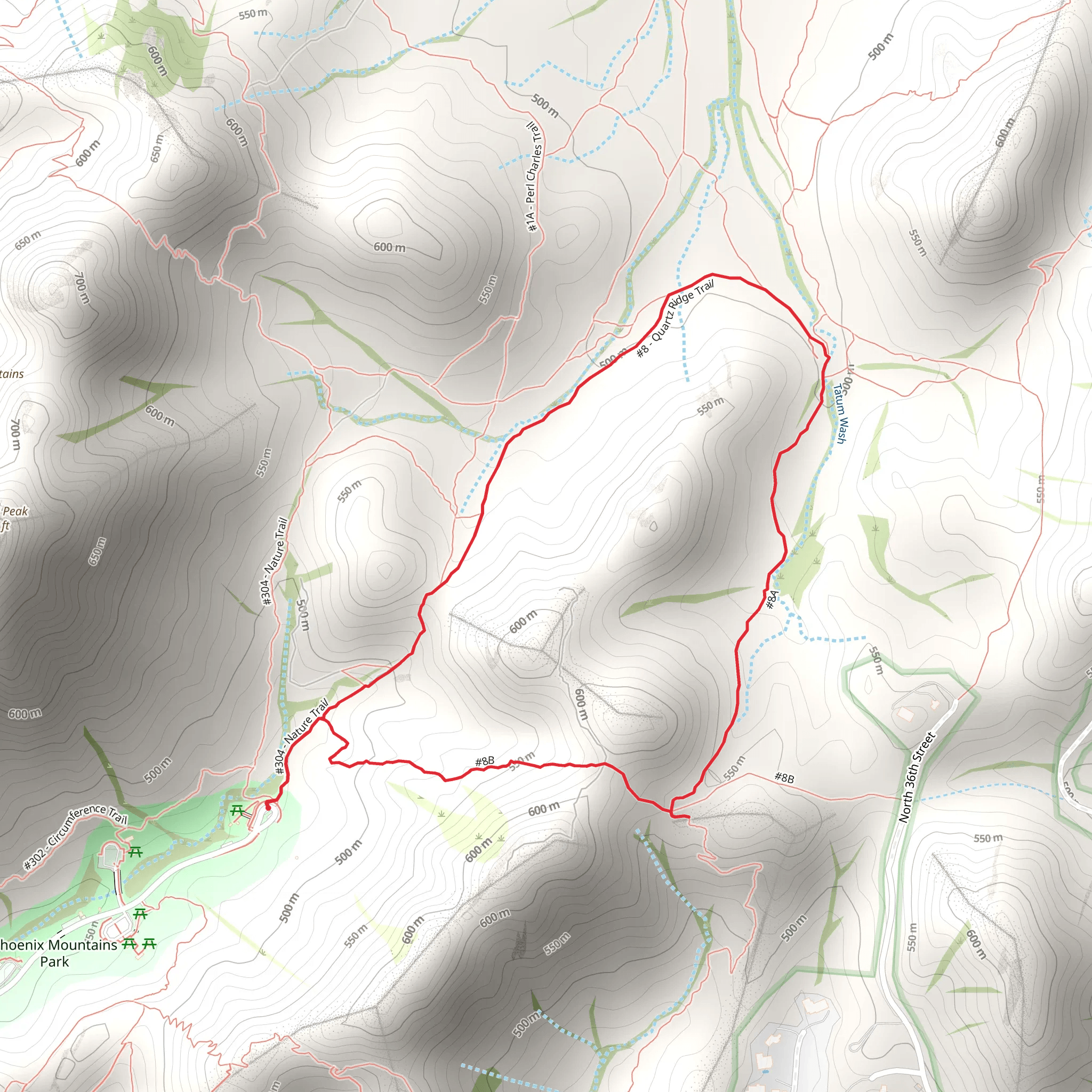 Quartz Ridge and Ruth Hamilton Loop Trail mobile static map