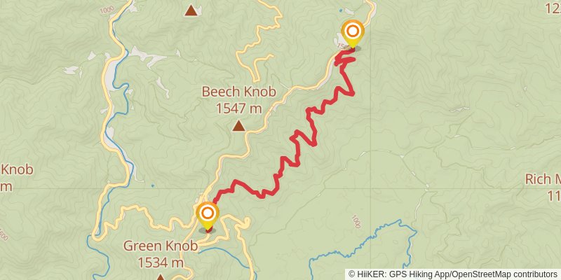 Mountains-to-Sea Trail stage 11 Map