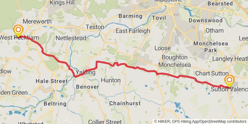 Coast to Coast - Southern England stage 19 Map