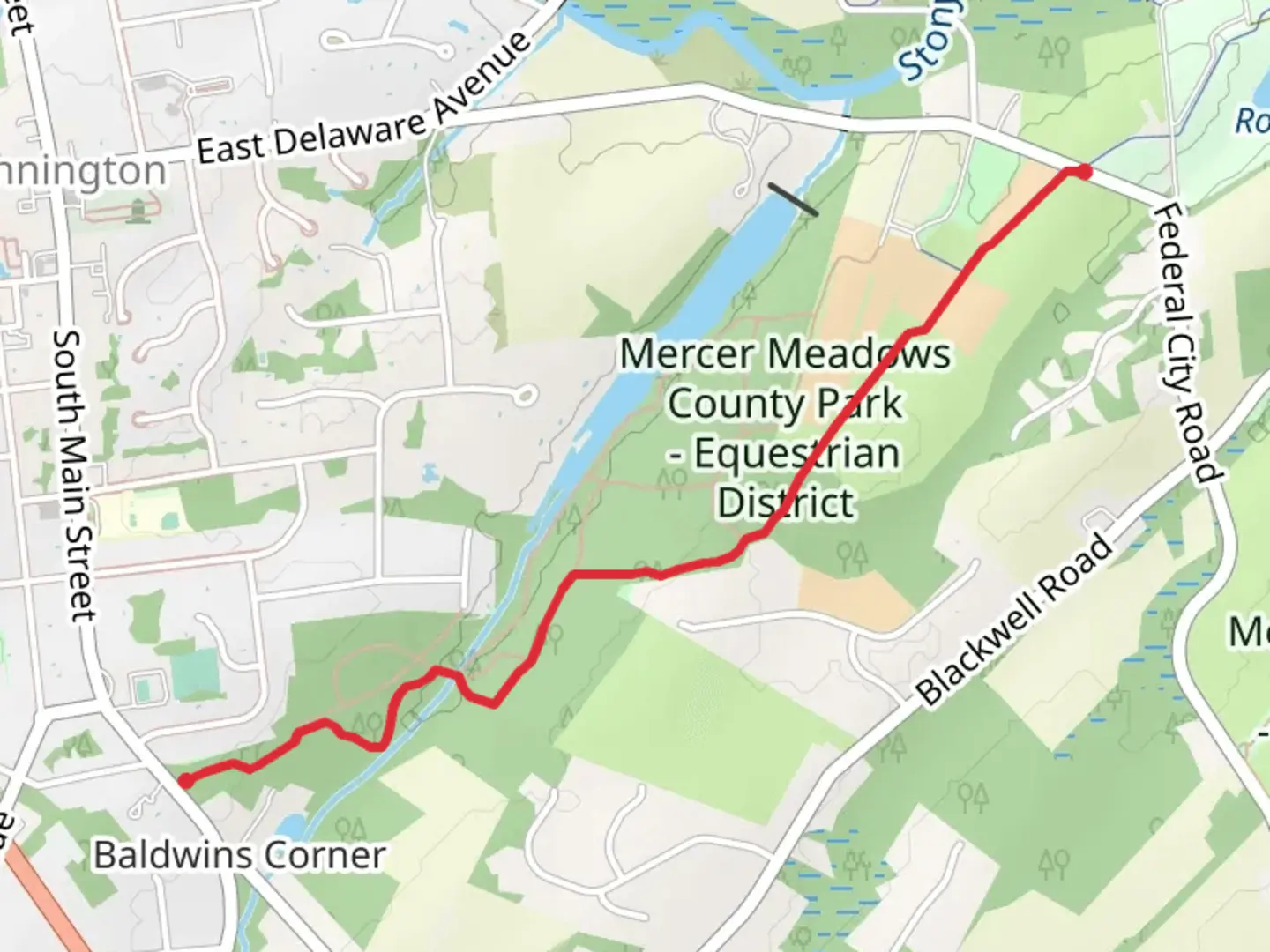 An image depicting the trail Curlis Woods Trail and its surrounding area.