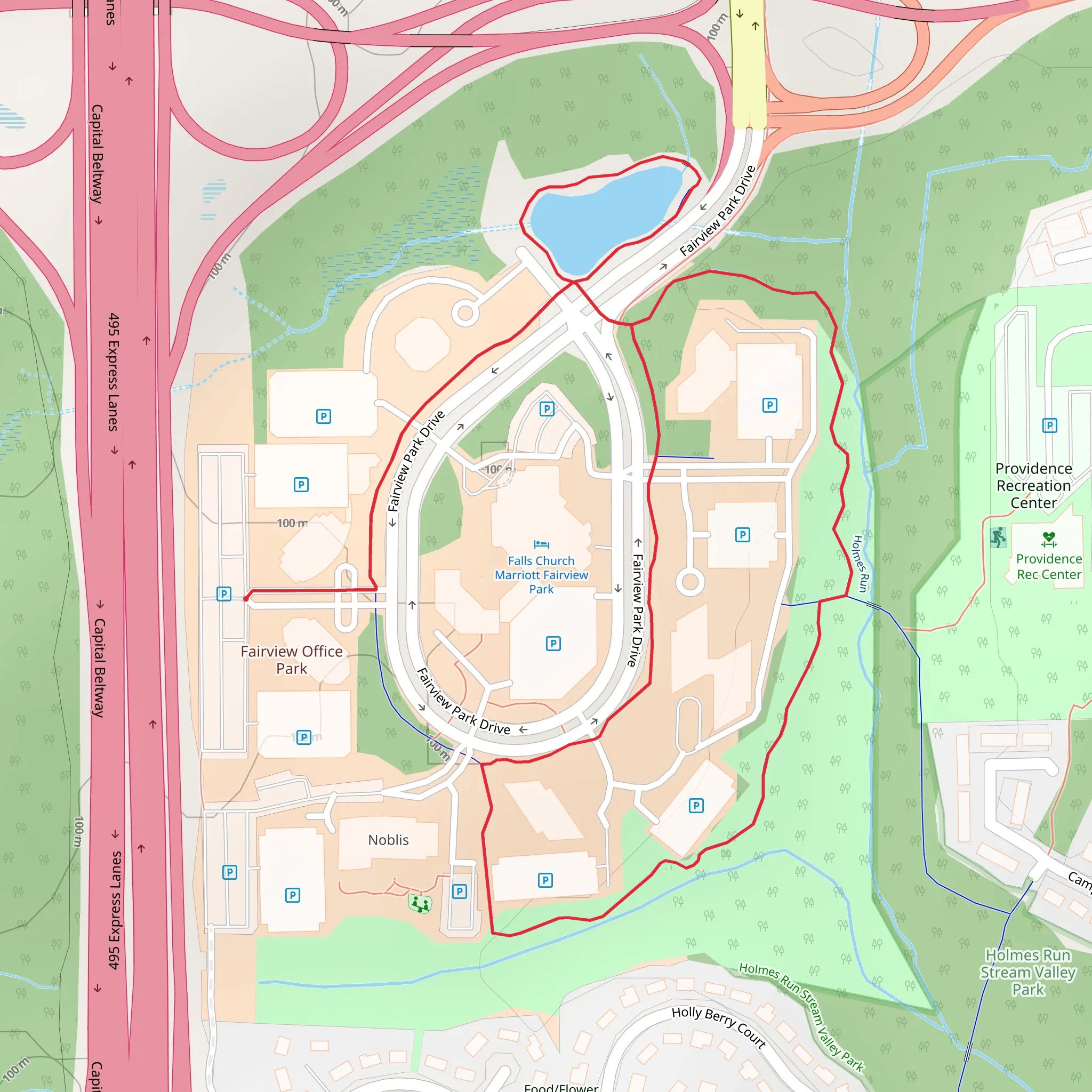 Loop around Fairview Park Drive mobile static map