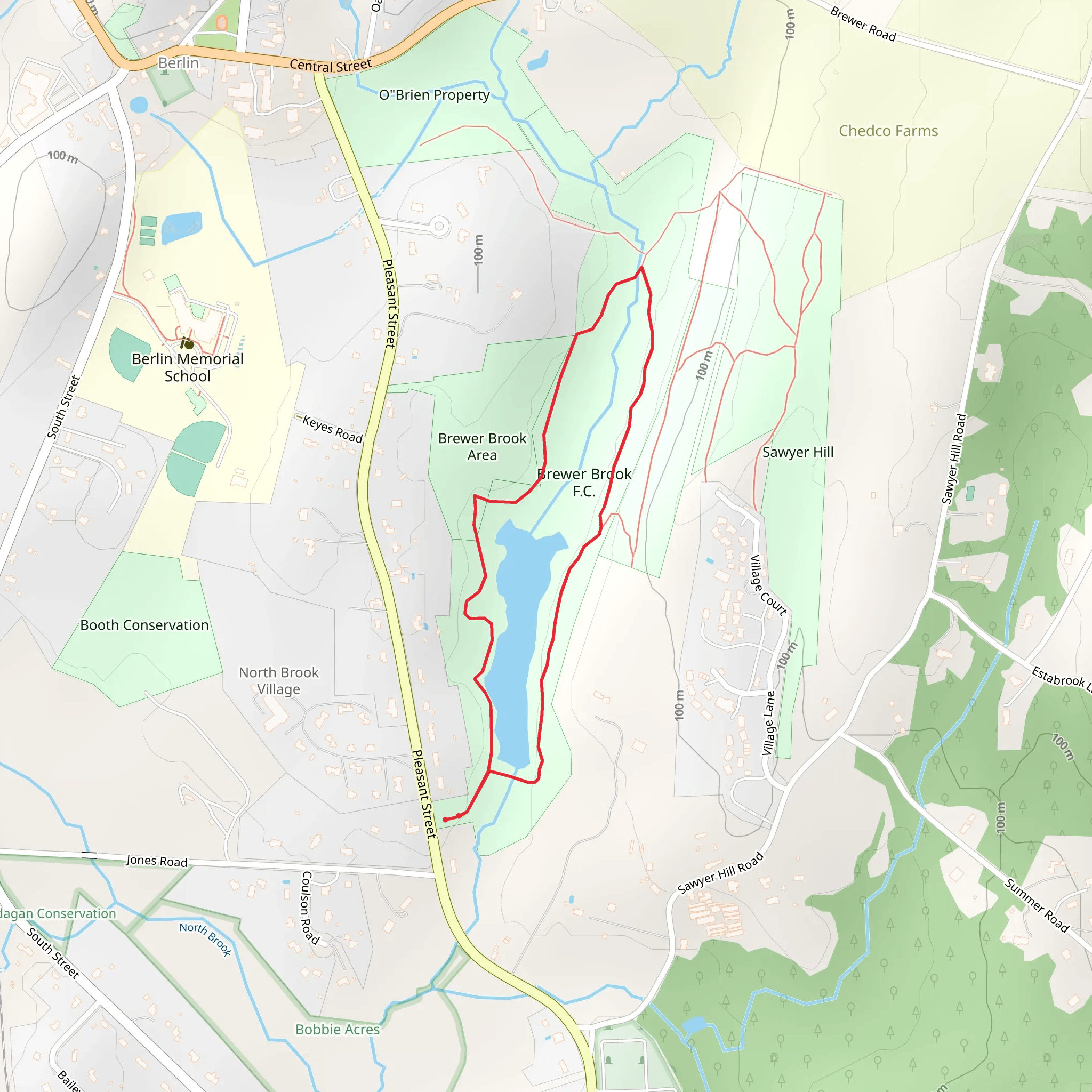 Brewer Brook FC Loop mobile static map