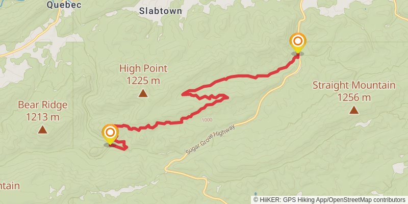 Virginia Highlands Trail stage 3 Map