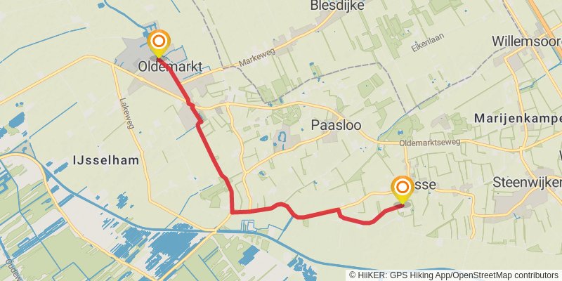 Friese Woudenpad stage 8 Map