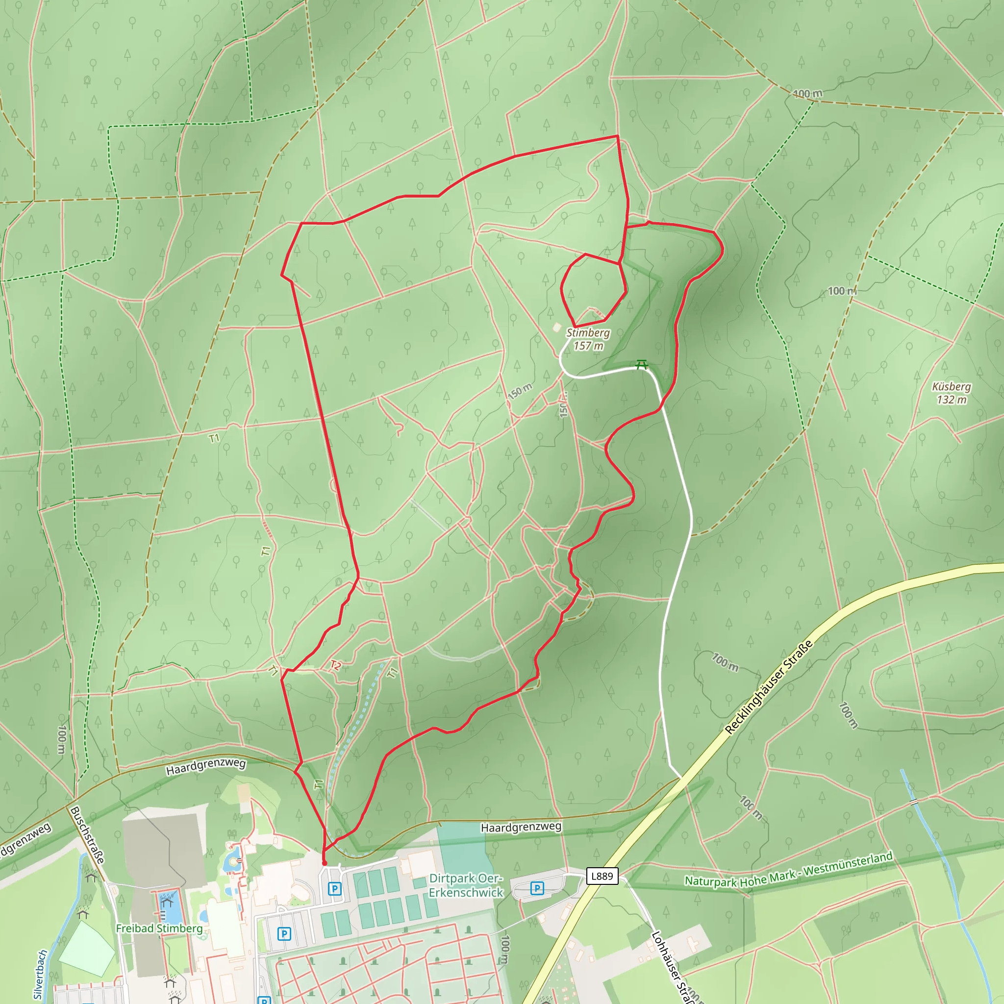 Stimberg Loop mobile static map