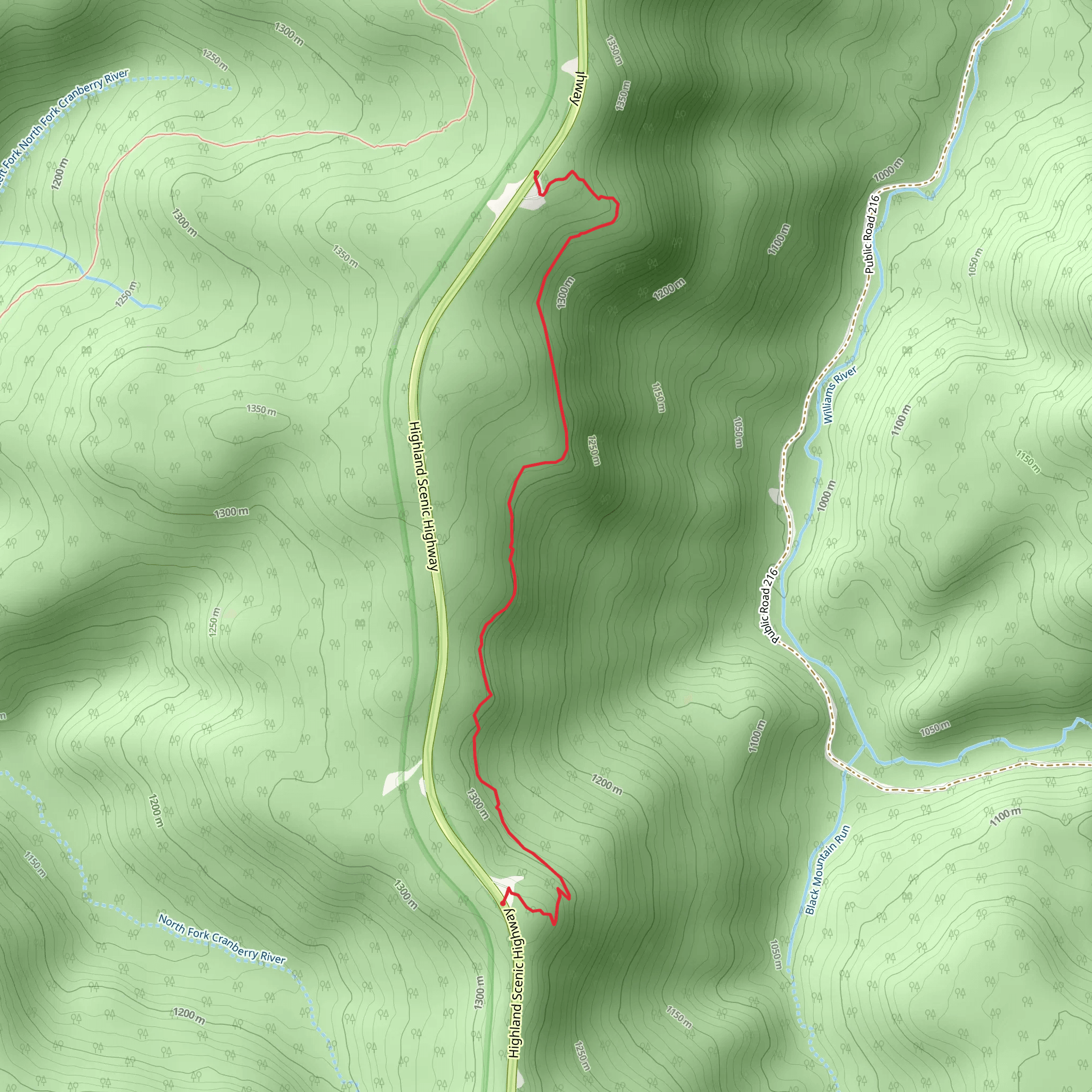 Black Mountain Trail - 412 mobile static map