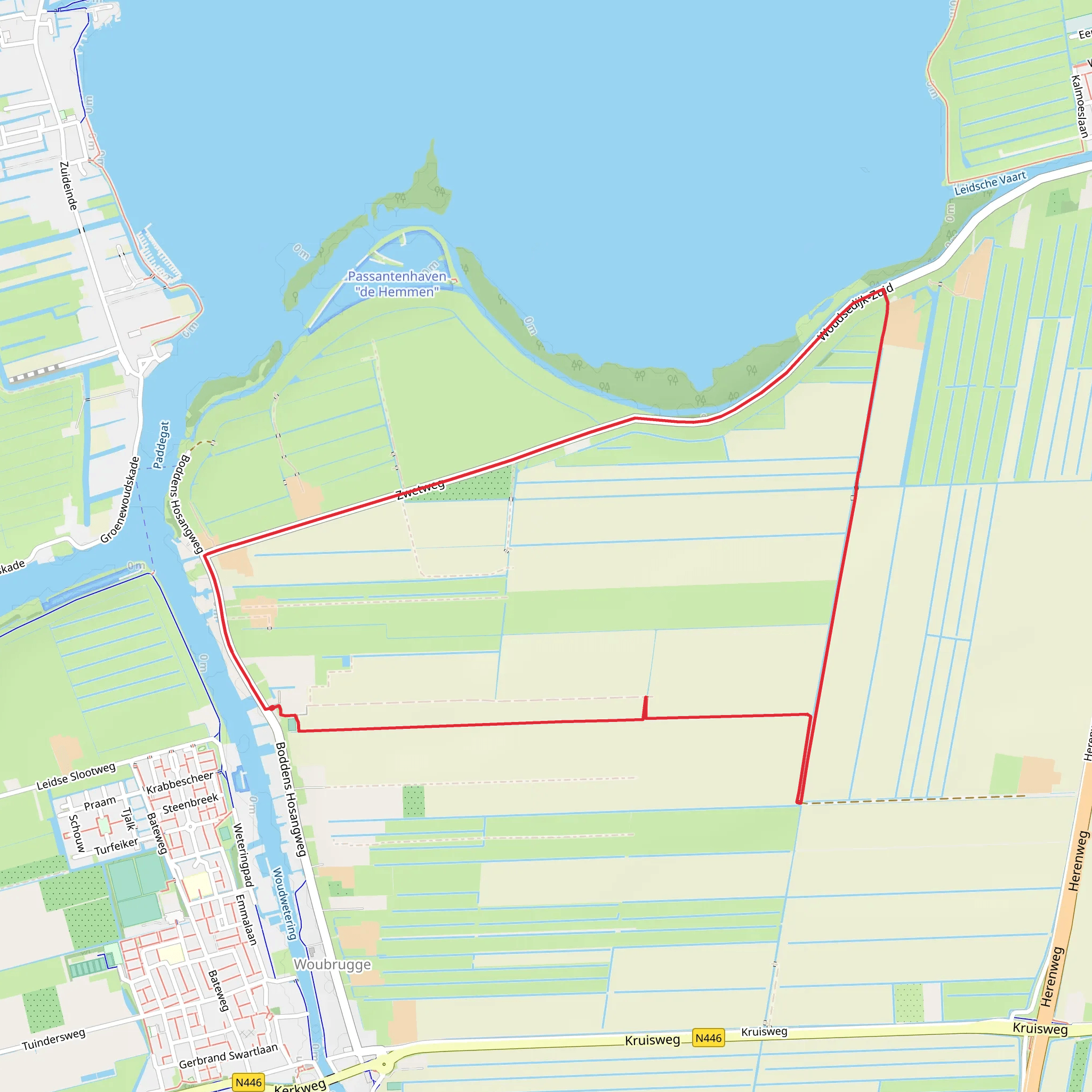 Braassemermeer via Zwetweg mobile static map