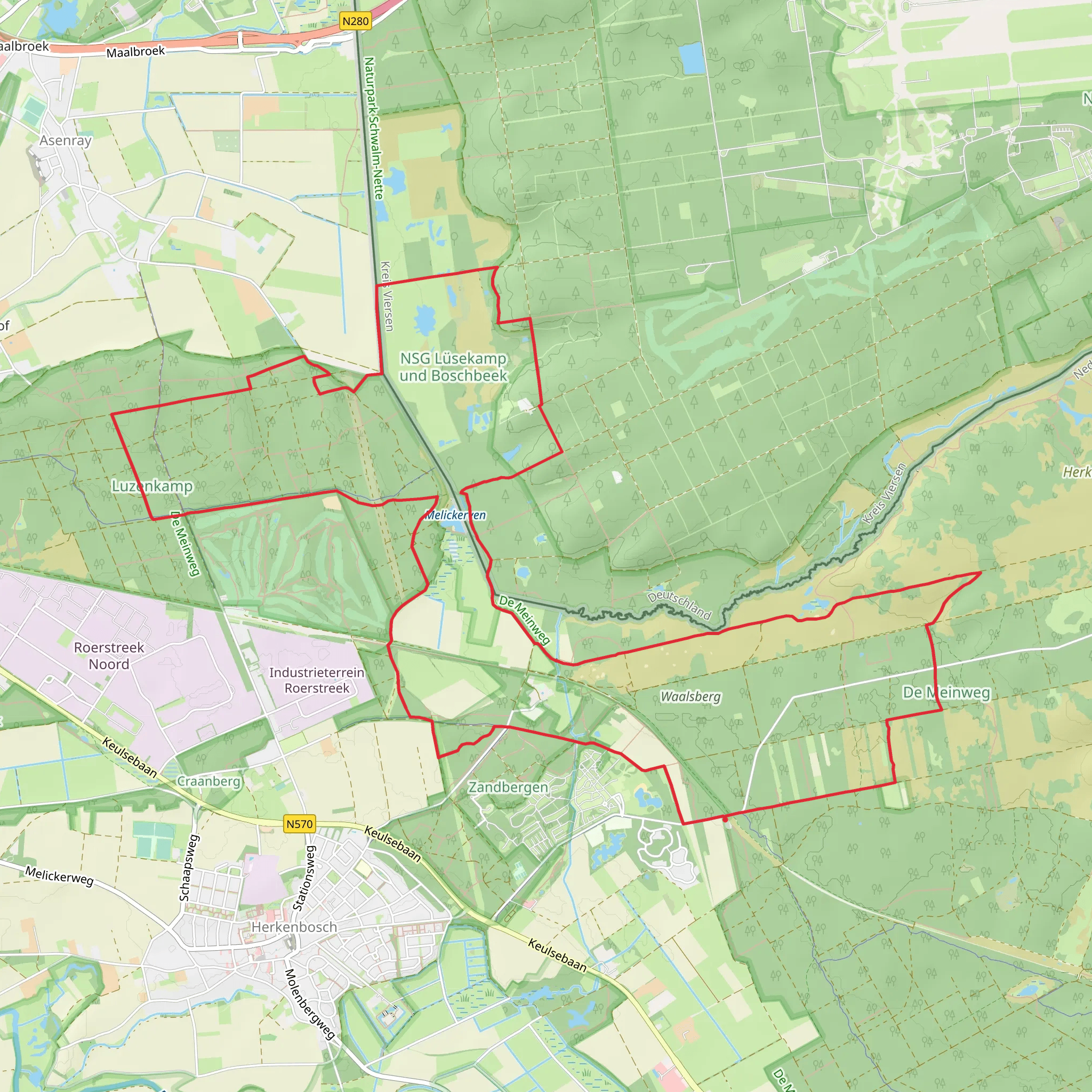 Roivennen, Melickerven and herkenbosscherven Loop mobile static map
