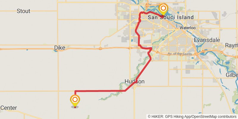 American Discovery Trail - North stage 29 Map