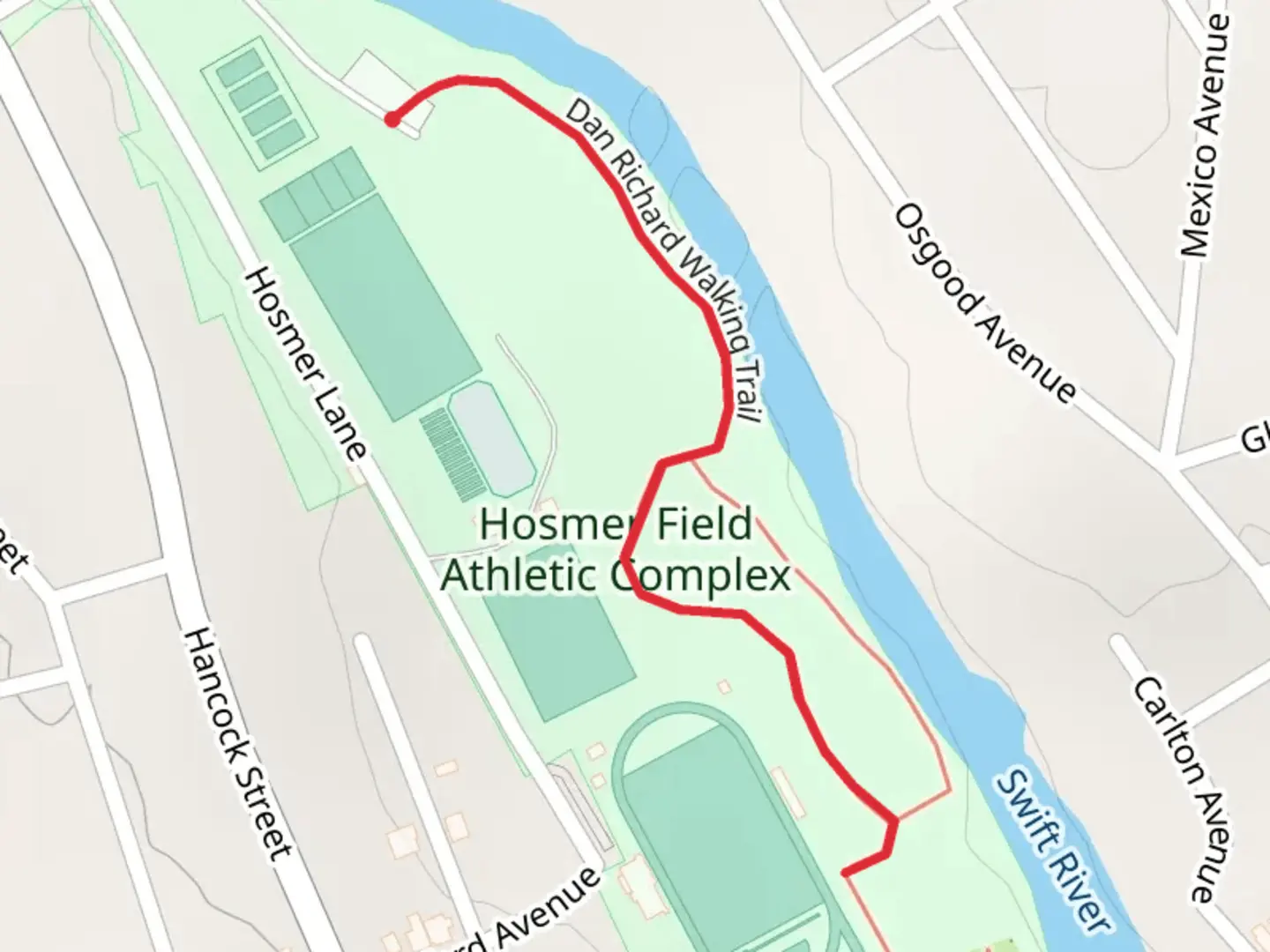 An image depicting the trail Dan Richard Walking Trail and its surrounding area.