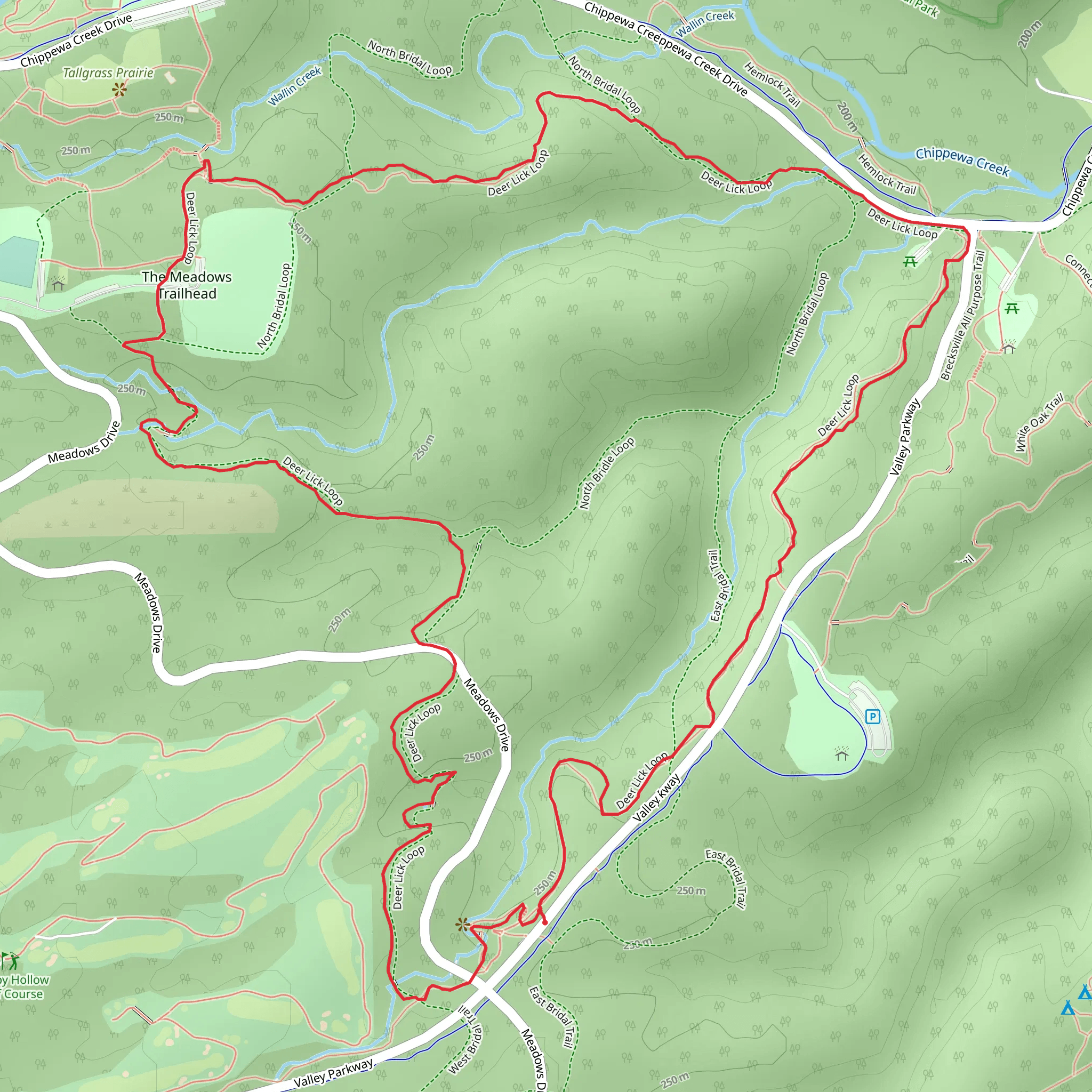 Deer Lick Cave Trail mobile static map
