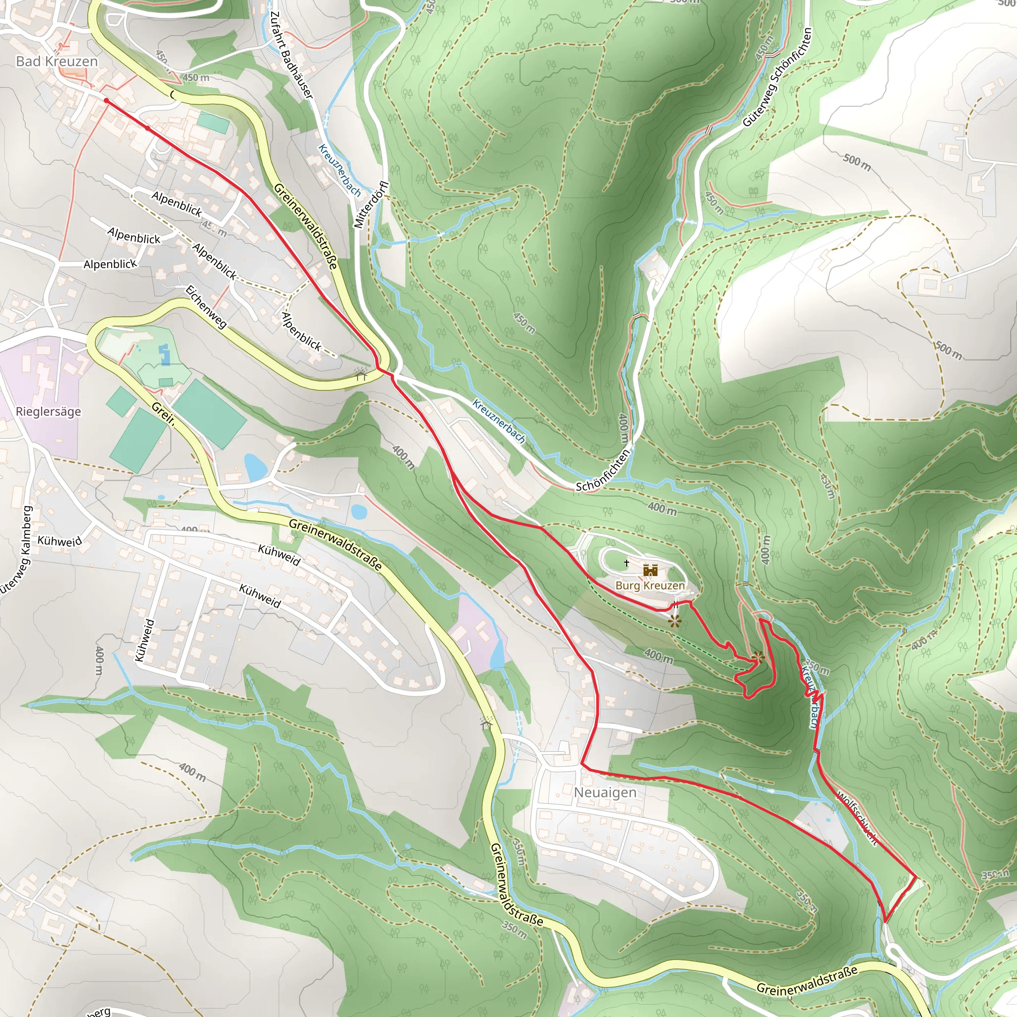 Wolfsschlucht Gorge mobile static map