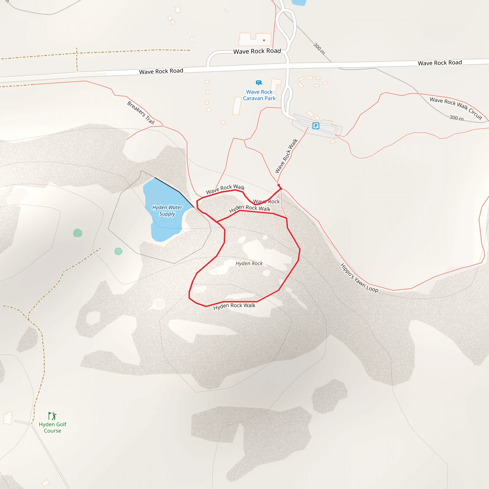 Hyden Rock Walk mobile static map