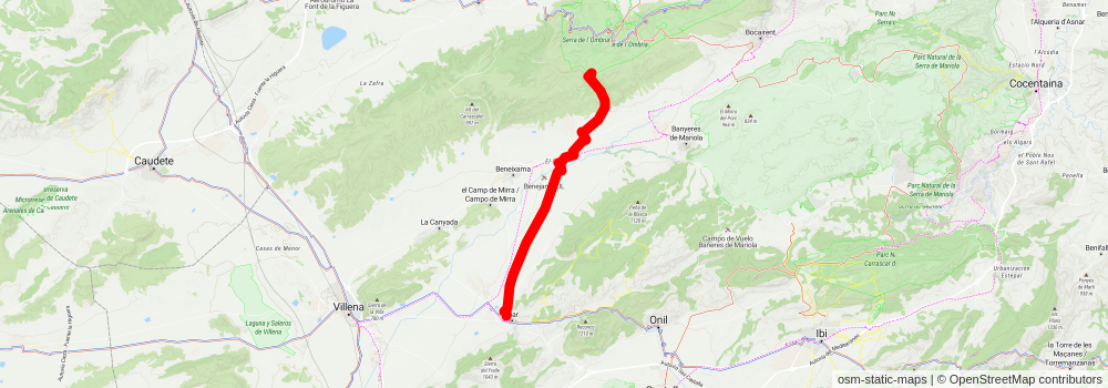 Camí de Xativa PR CV 383 stage 2 Map