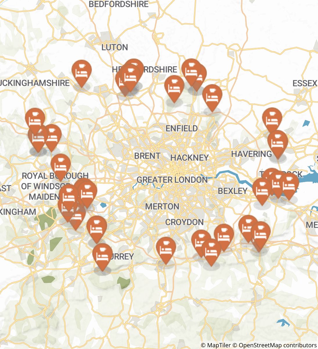 London Countryway England Campgrounds and Places to Stay