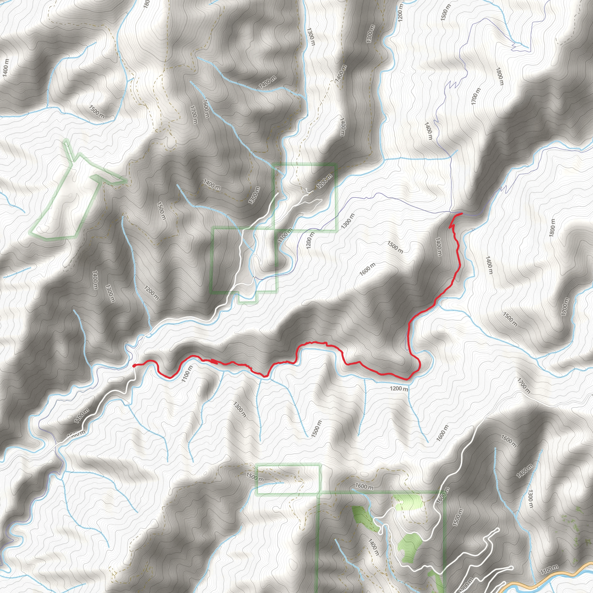 Second Divide Trail mobile static map