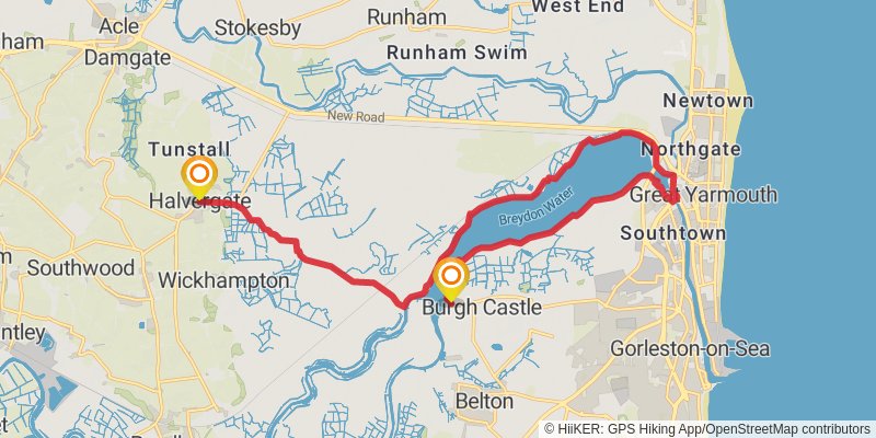 Burnham Thorpe to Portsmouth Walk stage 7 Map