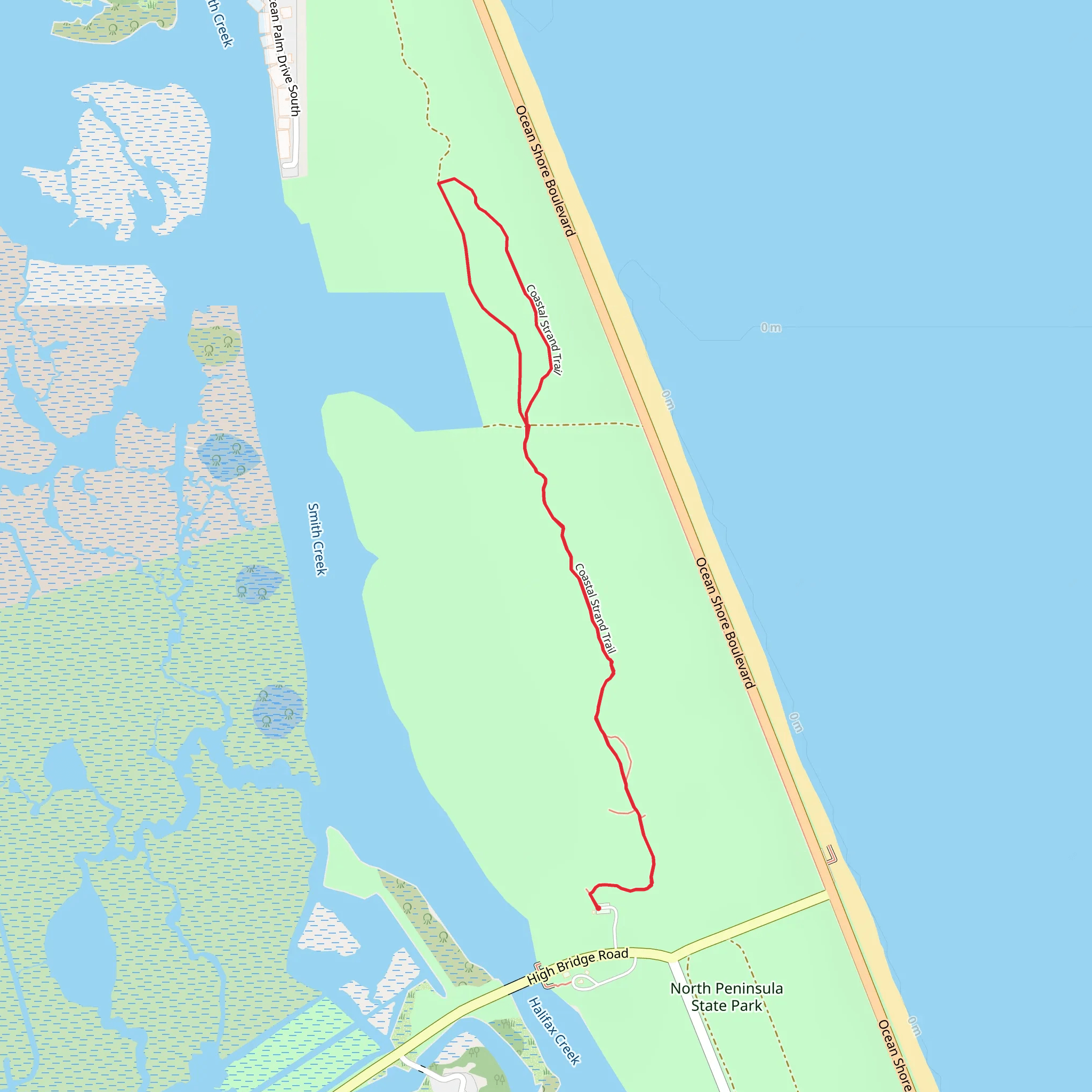 Coastal Strand Trail mobile static map