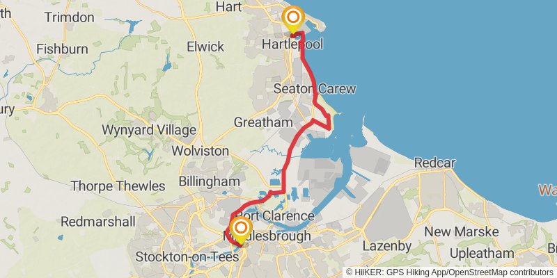 England Coast Paths - Northeast stage 7 Map