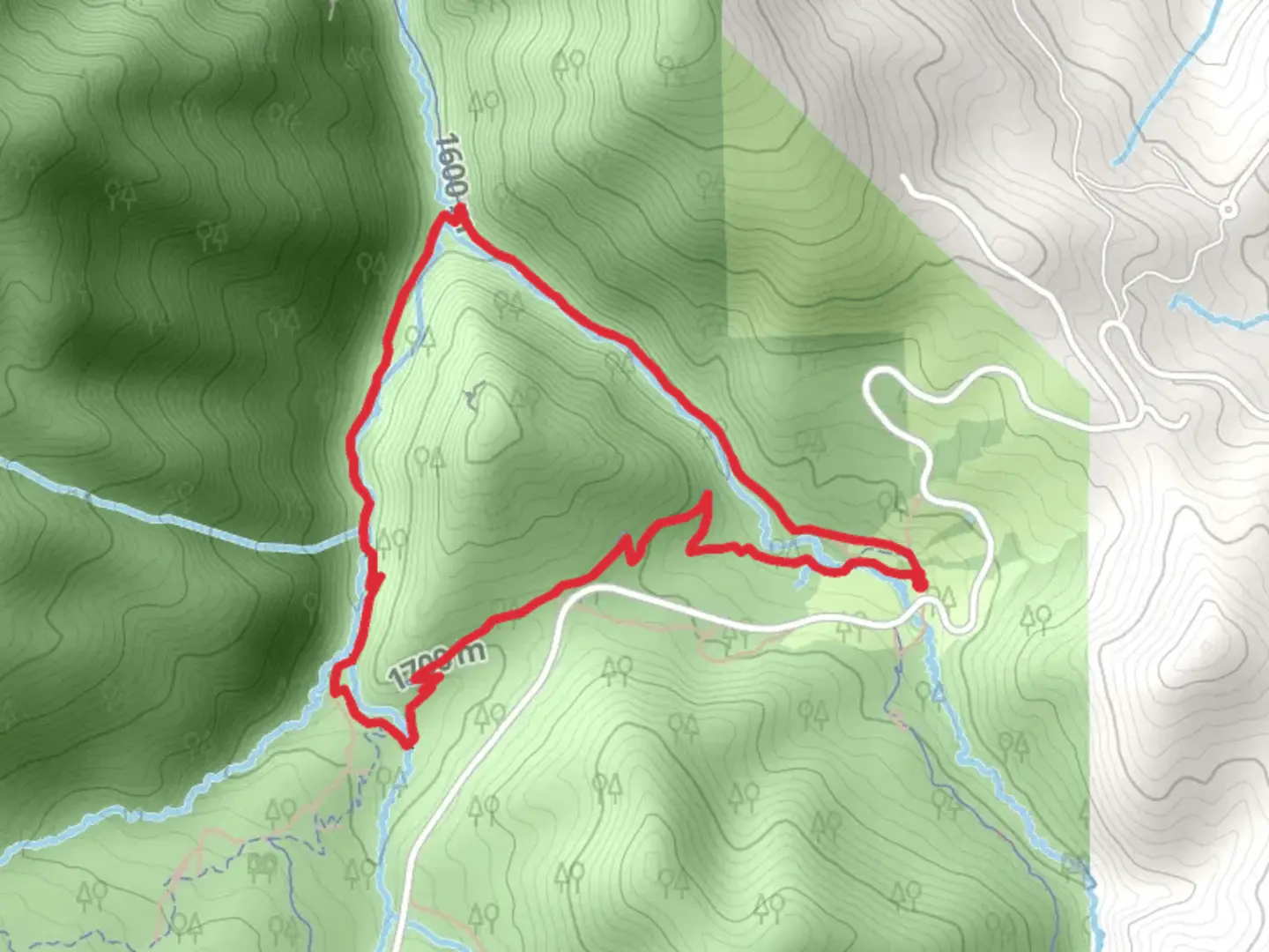 An image depicting the trail Wheeler Creek Trail and Icebox Trail and its surrounding area.