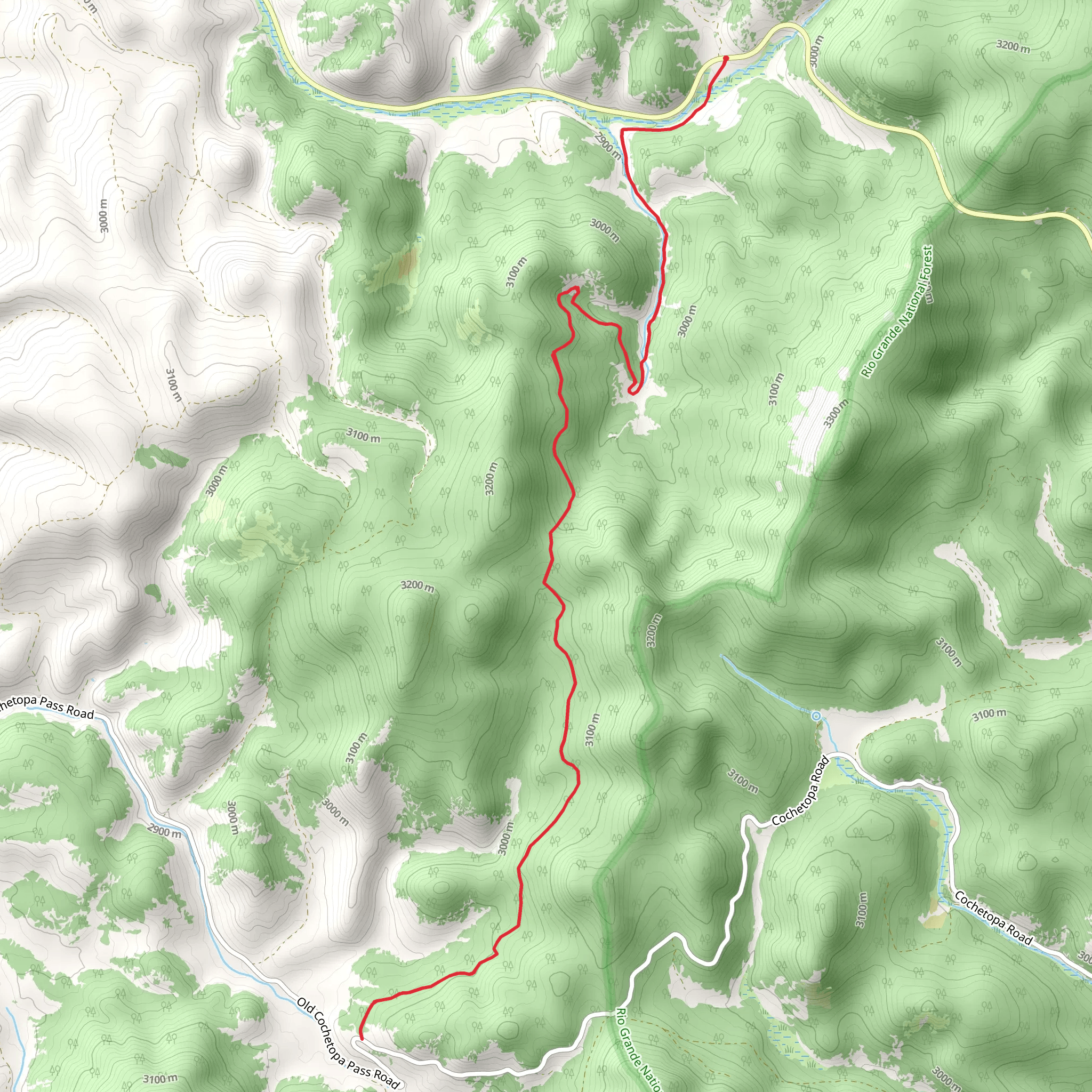 Walk along Pine Creek and Corduroy Creek mobile static map
