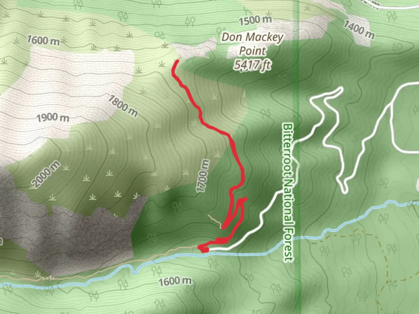 An image depicting the trail Blodgett Overlook Trail - Canyon Creek Road North and its surrounding area.