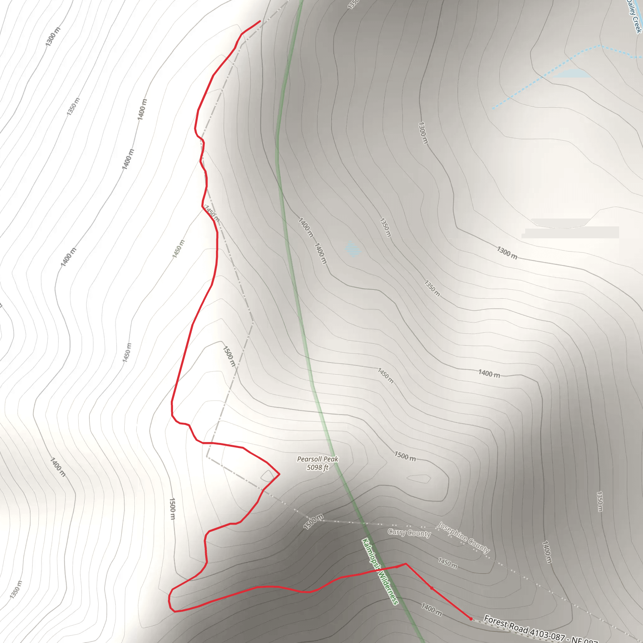 Pearsoll Peak Trail mobile static map