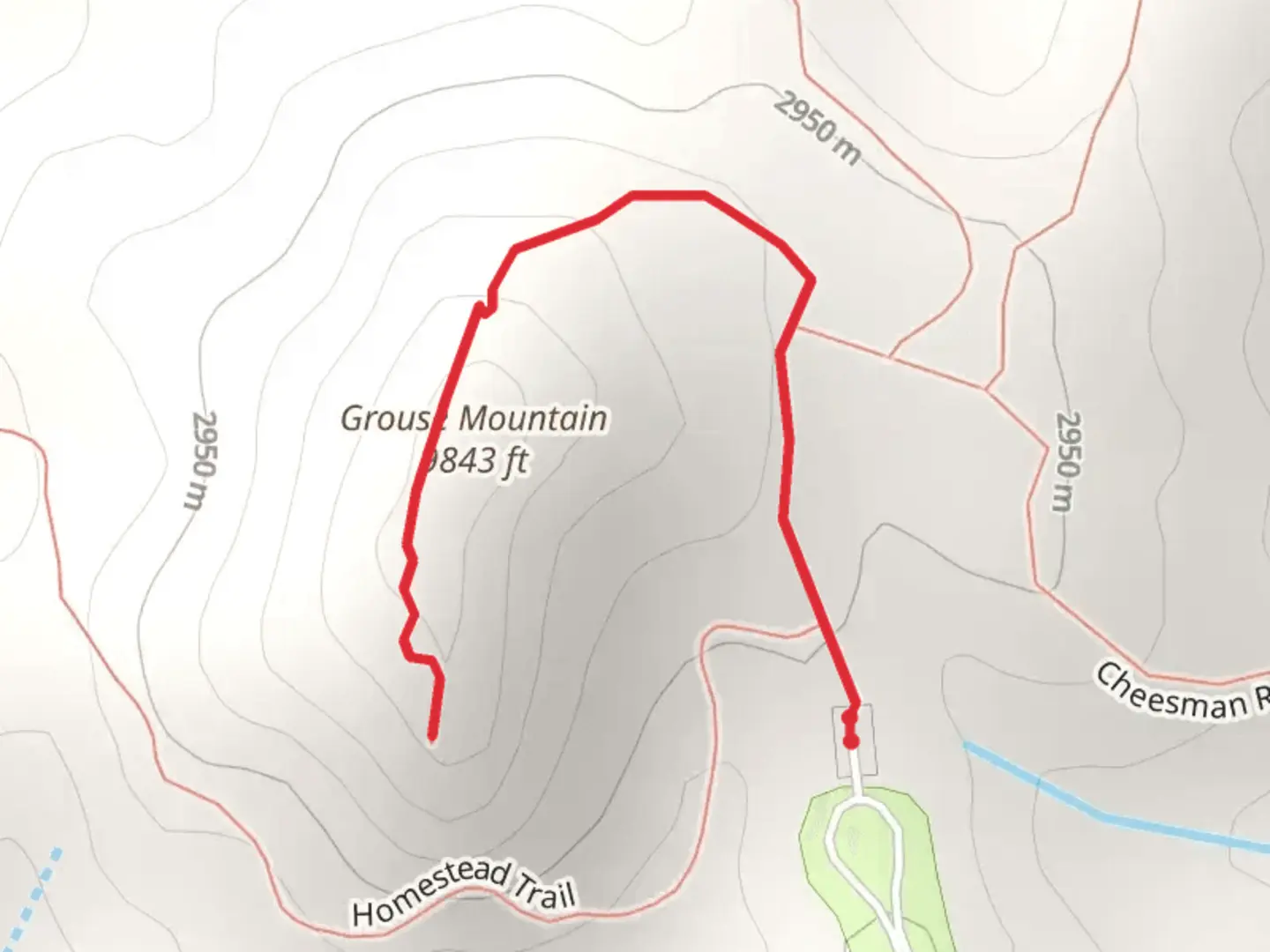 An image depicting the trail Grouse Mountain and its surrounding area.