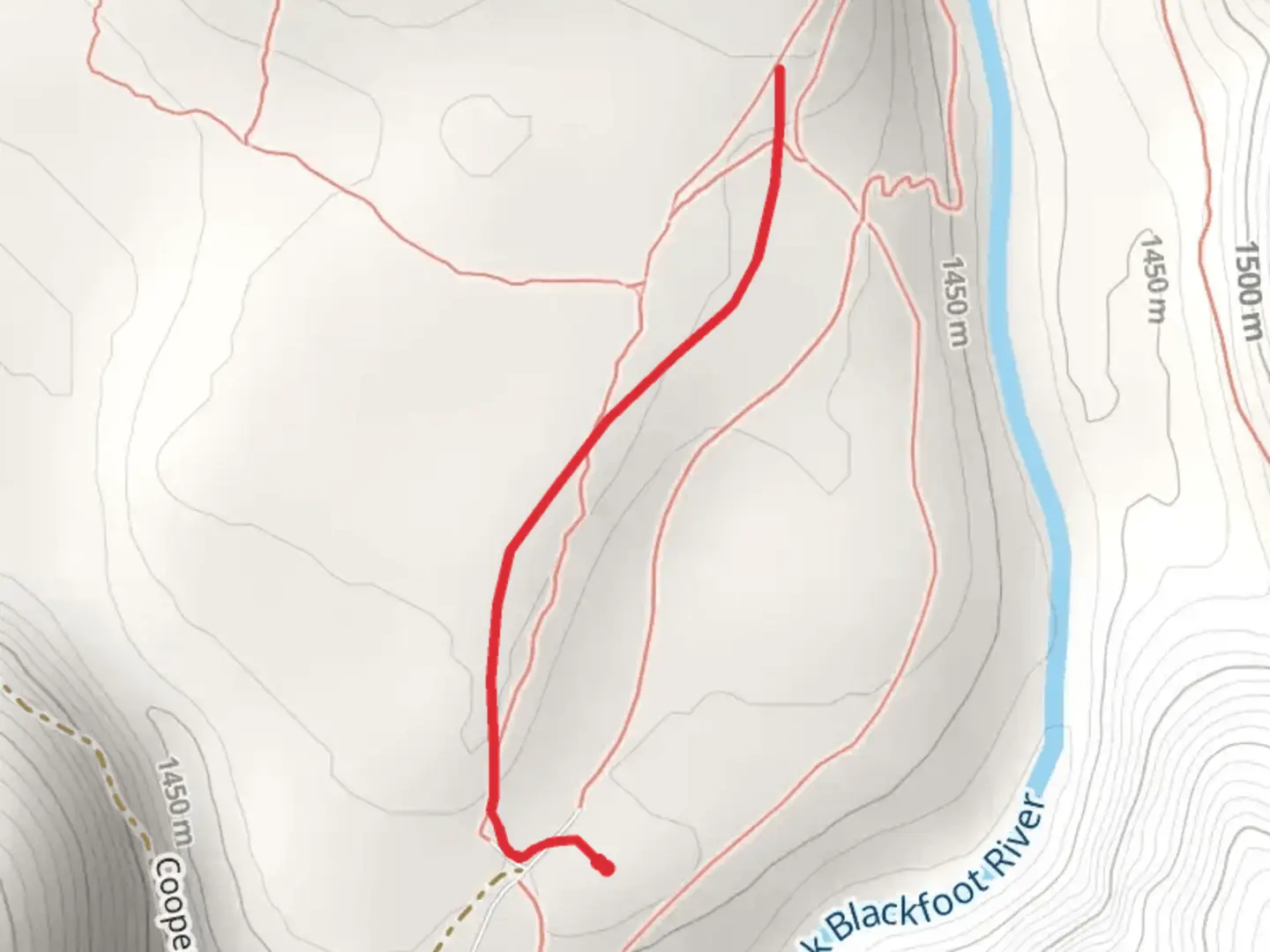 An image depicting the trail Lake Creek Outfitter Tie Trail and its surrounding area.