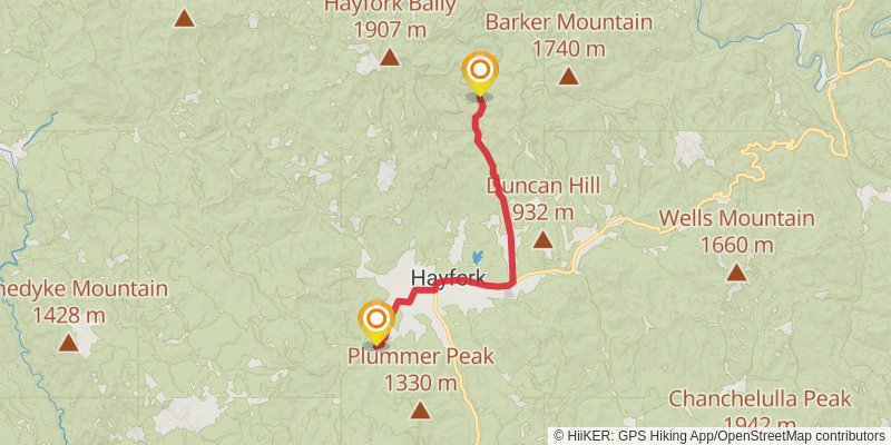 Bigfoot Trail stage 8 Map