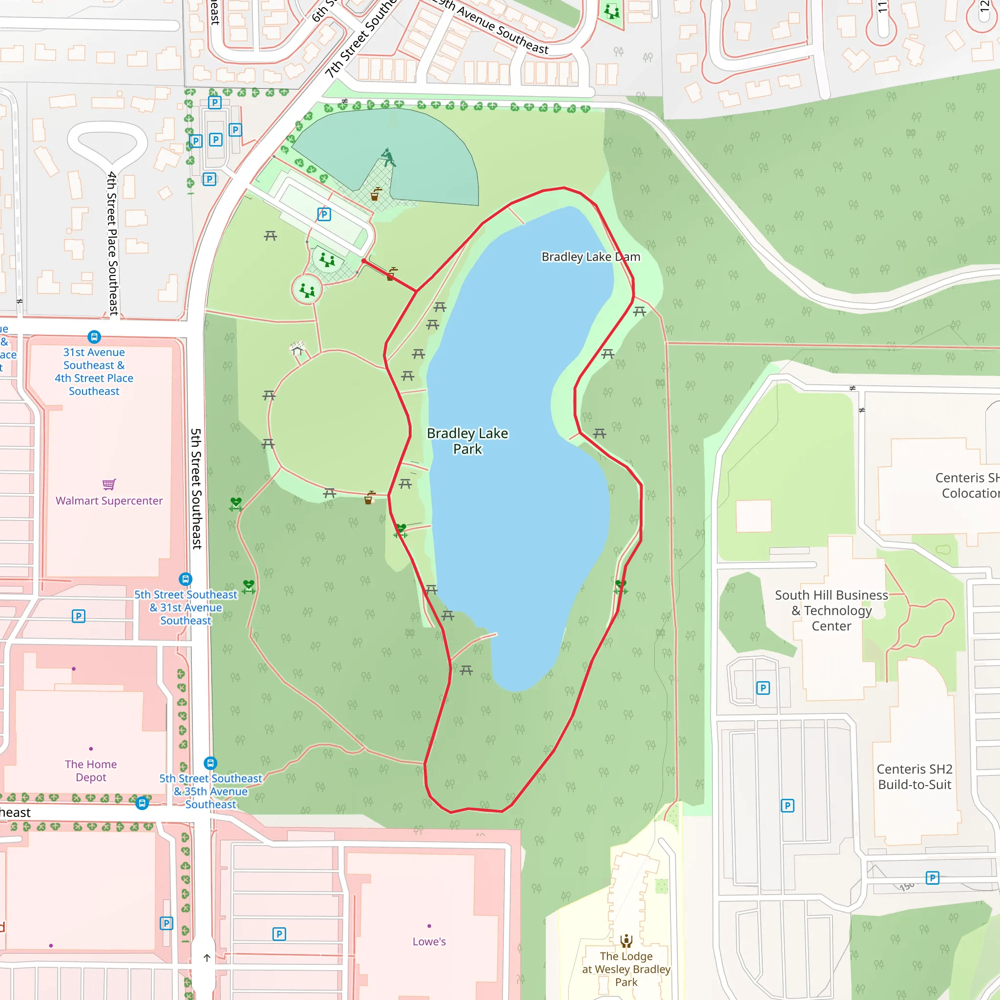 Bradley Lake Loop mobile static map