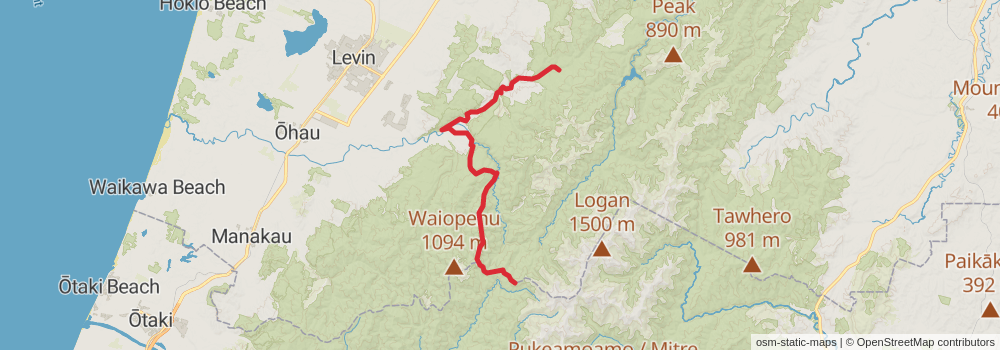 Te Araroa Trail stage 84 Map